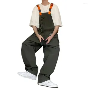 Men's Pants Wind Overalls Streetwear Design Sense Summer Thin Loose Straight Casual