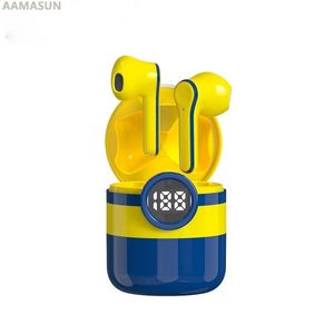 Наушники P83 TWS Cartoon Wireless Earbuds Minion Earphone BT 5.1 Лучшие настоящие стереонаушники для Xiaomi Huawei PK Pro12 i90000TWS F9 A6S