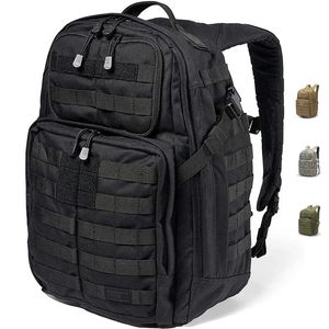 Taktisk ryggsäck Militär Molle Pack Army Bag för män CCW och bärbar datorfack 45 liter Black 240111