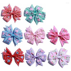 Acessórios de cabelo 120pcs 3,2 polegadas preço de barganha crianças arco hairpin cor fita de gorgorão com clipe hairbows pinos headdress