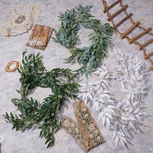 Os fabricantes fornecem flores artificiais salgueiro rattan tratado 1.8 metros simulação de vime planta casamento teto conjunto flores falsas xgm