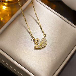 Pendant Necklaces Designer Necklace Fashion Crystal Necklace Light Luxury White Swan Gifts for