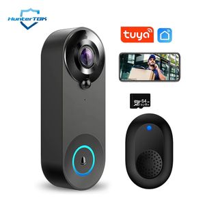 1080p sem fio wifi campainha de vídeo porteiro campainha da porta com câmera tuya casa inteligente para proteção segurança detecção movimento pir 240111