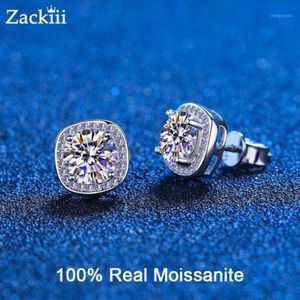 Stud 100 Moissanite Earrings 12 Carat Lab Created Diamond Sterling Silver Earring For Women Men3464271