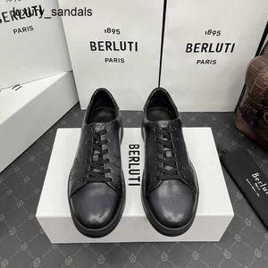 Berluti Herrenschuhe Playoff Leder Sneakers Berluts Neue Herren Playtime Calf Sport Scritto Gemustert Trendy Casual Rj