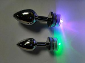 butt plugs anal plug buttplug sex toys massage plug with colorful light metal bdsm dildo sex balls erotic electro sex toys fetish6494395