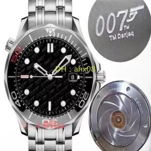 Top Men Mens 50th Limite Watch Sports Watches Automatic Movement Mechanical 007 300M Wristwatches Stainless Steel336g