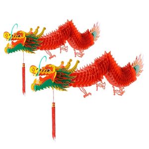 1.5m1.0m Spring Festival Dragon Lantern Chinese Year Hanging Paper Lantern Outdoor Ornaments Shopping Mall Yard Decoration 240111