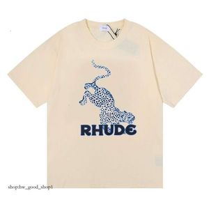 Rhude Designers Mens Embroidery T Shirts for Summer Mens Tops Letter Shirt Shirt Tshirts衣料