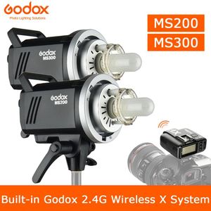 Tillbehör Godox MS200 200W eller MS300 300W 2.4G Byggt trådlös mottagare Lätt kompakt och hållbara Bowens Mount Studio Flash