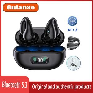 Kopfhörer Gulanxo Q80 kabellose Bluetooth-Ohrhörer Knochenleitungsübung Laufen Ohrclip-Ohrhörer mit Mikrofon für High Definition