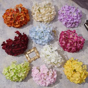 90 pezzi di fiori di ortensia fiore da sposa decorazione da parete fiore di seta ornamenti all'ingrosso testa di fiore fatta a mano XQ