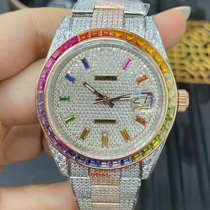 Babysbreath diamonds watch mens watches 904L Steel Relojes 41mm 2824 automatic mechanical movement motre be luxe luxury watchs wristwatches