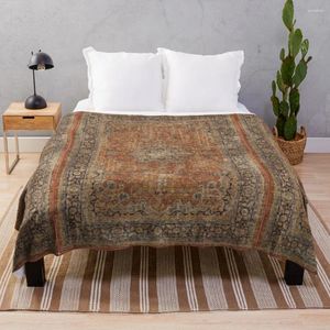 Blankets Antique Orian Rug Throw Blanket Double-sided For Sofa Decorative