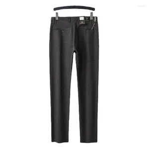 Pantaloni da uomo Moda Uomo Stampa Nero Rosso Piatto anteriore Regular Fit Pantaloni eleganti da ufficio Abito Autunno Primavera 2024