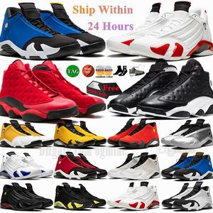 Med Box 14s Herr Basketball Shoes Jumpman 14 Black White Ginger Candy Cane Winterized Gym Red Blue Moments Hyper Royal Trainer Sports Sneakers Ogmine till bra pris