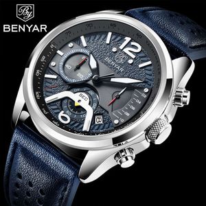 Benyar Casual Fashion Men s Calender Night Glow Multi Function Waterproof Sports Quartz Watch