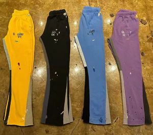 Erkek pantolon tasarımcısı ter pantolon eşofmanları erkekler için joggers bayanlar parlama pantolonları koşu pantalon kargo uzunluğu gündelik düz kalem katı elastik bel harem