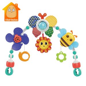 Baby Toy Crib Mobile Bell Bell Stroller Arch Musical Regulowany klip wiszący 0 12 miesięcy zabawki edukacyjne dla urodzonego prezentu 240111