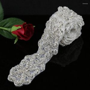 Cinture JLZXSY fatte a mano da 1 metro con strass applique rifiniture con ferro su accessori per abiti da sposa fai da te in cristallo