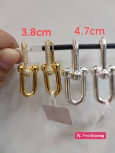 Dangle Chandelier grande corrente de ouro 18k brincos pendurados para mulheres prata esterlina meninas da moda brinco longo marca de luxo mulheres festa de casamento presentes amantes noivado hoo