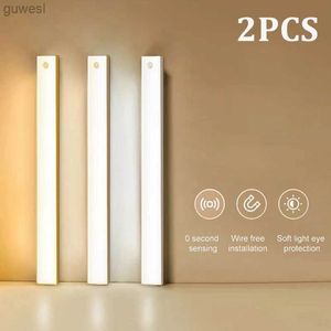 أضواء الليل اللاسلكية LED LED LIGHT MOTION MOTION SESSOR Light Closet Light for Kitchen Bedroom Detector Light Light Scireccase Backlight YQ240112