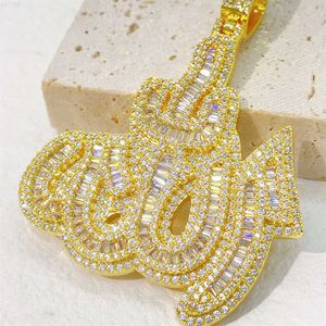 Hot Selling Iced Out 925 Sterling Silver Vvs Moissanite Diamond Hip Hop Jewelry Moissanite Fire Pendant Passes Diamond Tester