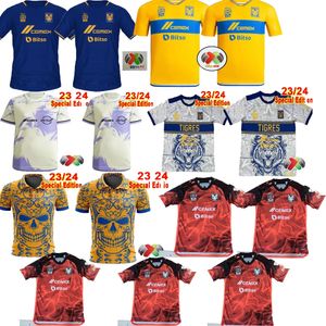 2023 24 Tigres de la Uanl Man and Kids Soccer Jerseys Gignac Lopez D. Reyes Pizarro Aquino L. Quinones Home Away Trzeci bramkarz przed meczami piłkarski koszulki piłkarskie