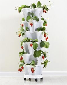 PP Vaso da fiori tridimensionale Bacino di fragola Multistrato Coltivazione sovrapposta Piantagione di frutta di melone vegetale Y2007234111739