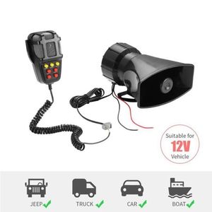 7 Sound Lauter Auto Warnung Alarm Lautsprecher Polizei Feuer Sirene Air Horn Signalhorn PA 12 V Sound Signal Megaphon für Lkw Van Auto Motorcycl5159106