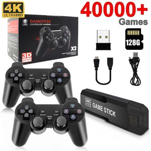 GD10 Video Oyunu Konsolu 128G Build 40000 Retro Handheld Player Kablosuz Denetleyici TV Stick 4K HD Dropshipp 240111