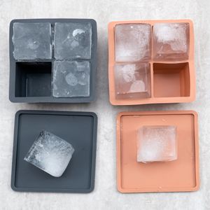 Gıda Sınıfı Yumuşak Silikon Kare Buz Tepsisi Kalıp Doğum Kase Düz Renk Taze Konteyner Çocuk Sofra Takımları 240111