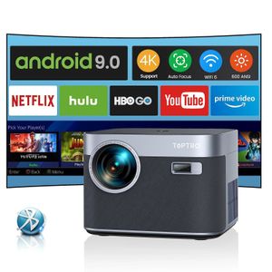 TOPTRO X7 Projector 4K Android 9.0 16000 Lumens native 1080P WiFi6 Bluetooth Projector Auto Focus Keystone Outdoor Home Theater 240112