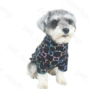 Camisa de cachorro estampada colorida moda luxo quente tops de cachorro designer moletom schnauzer balde francês
