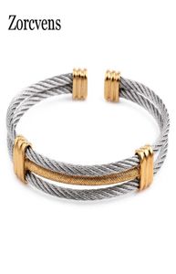 Bangle Modyle Ankomst Spring Wire Line Colorful Titanium Steel Armband Stretch Stainless Cable Bangles for Women3322782
