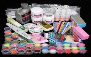 High Quality Acrylic Nail Art Tips Powder Liquid Brush Glitter Clipper Primer File Set3120682
