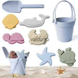 Sandspiel, Wasserspaß, Sommer-Strandspielzeug für Kinder, Silikon-Sandkasten-Set im Freien, interaktive Eltern-Kind-Spiele, Spielzeugschloss-Modell, Sand-Wasserspiel-Toolsvaiduryb