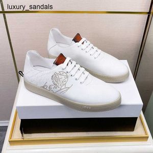 Berluti Mens Shoes Playoff Leather Sneakers Berlut New Mens Calf Handmade Low Top Sports Scritto Patterned Lace Up Casual Rj KK7W