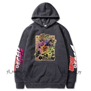 Harajuku jojo bizarre aventura hoodie anime japonês homem/mulher manga comprida moletom topos dos desenhos animados hip hop roupas vintage 6323