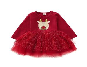 クリスマスレースのドレスガールドレスクリスマスの女の子の服幼児の女の子の服赤ちゃんプリンセスドレス女の女の子のドレス卸売8806003