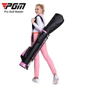 Produkter PGM Golf Bag Golf Bracket Package Ultralight Portability and Large Capacity Golf Gun Pistol Påsar kan innehålla 9 klubbar Support