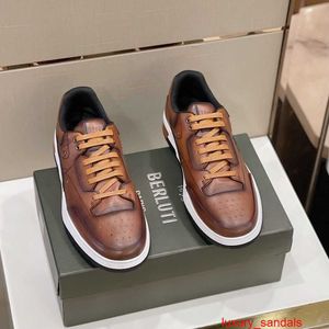 Scarpe Casual Playtime Scritto Sneaker in Pelle Nuove Scarpe Sportive con Fantasia Playoff Scritto da Uomo con Punzonatura in Pelle di Vitello e Pulizia del Colore Scarpe Casual HBUU