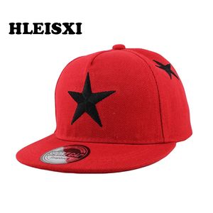 Hleisxi Top Fashion Children Baseball Caps Summer Star Boys Cap för flicka 3-8 år gamla hattar Justerbar polyester 240111