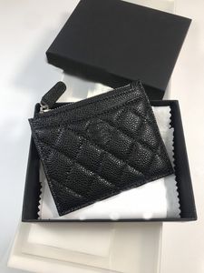 Zipper Mini Card Holder Designer Mody Portfel Women Luksusowe kartę Karta Oryginalne opakowanie skórzana mini torebka torba na modę