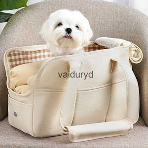 Portadores de gatos caixas casas portátil pet cão portador bolsa de ombro viagem para cães pequenos gatos estilingue fácil de transportar branco cinza