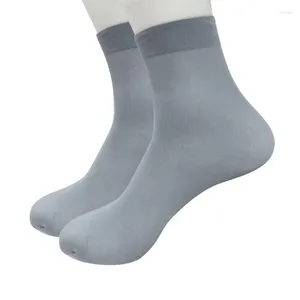 Kadınlar SOCKS 8 Çift Erkekler Yumuşak Nefes Alabilir Bambu Fiber Ultra Zarif Elastik İpeksi Kısa İpek Çorapları Erkek Artı için Yaz Kış