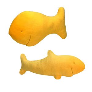 Rybne samorodki kurczaka pluszowe zabawki miękkie 33 -cm złote ryby samorodki nadziewane pluszowe poduszka poduszka urodzinowa