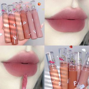 Cute Dinosaur Matte Nude Lip Mud Lipgloss Longlasting Waterproof Velvet Liquid Lipstick Gloss Korean Makeup Cosmetics 240111