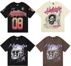 Yeni Erkek Tişört Tasarımcı Kadın T-Shirts Hellstar Gömlek Kısa Kollu Erkek Maddi Yüksek Kaliteli Sokak Giyim Dışarıda Sokak Hip Hop Moda T Shirt