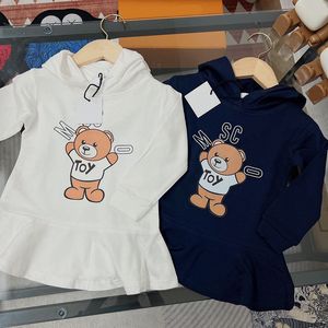 Dzieci Designer Odzież Ubranie Dzieci Letnia Dziewczyny Luksusowa koszula Kid Bawełniane spódnice Baby MOS MOS MOS Cartoon Bear Ubrania CXD2401122-6